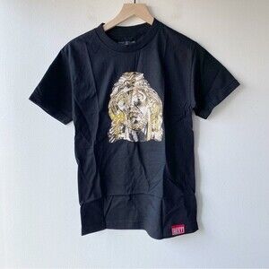 breezy excusrion best black t-shirt gold jesus crew neck